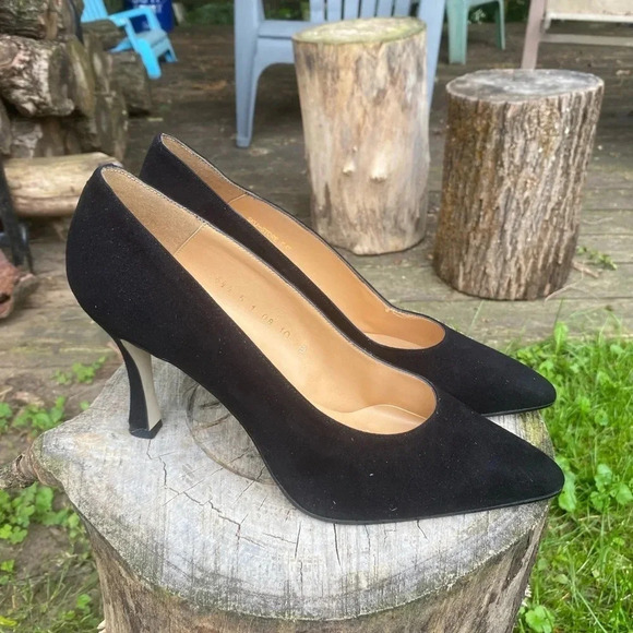 Sacha London Black Suede High Heel Size 10 - Picture 1 of 9